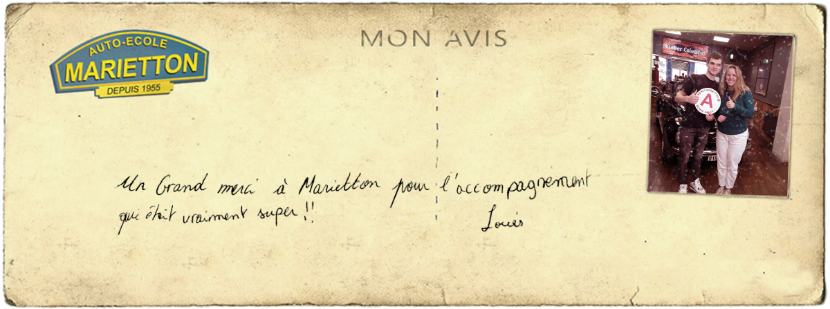 avis manuscrit de Louis