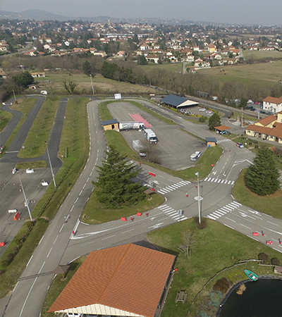 Vue aérienne d'une partie du circuit Marietton