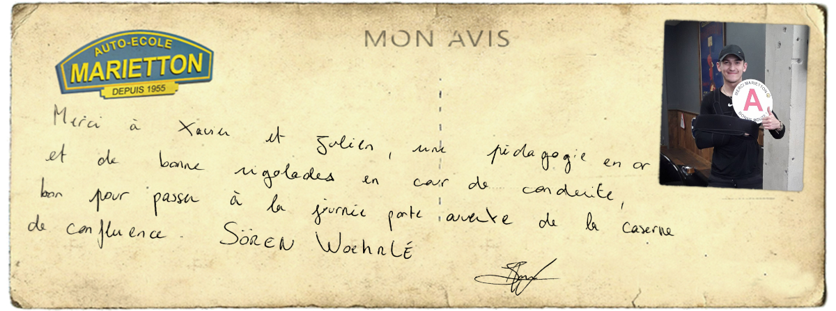 avis manuscrit de Sören