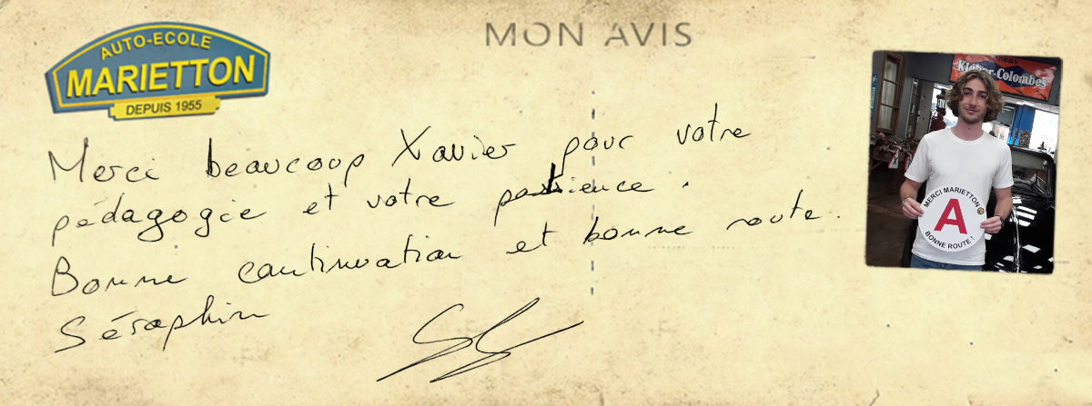 avis manuscrit de Séraphin