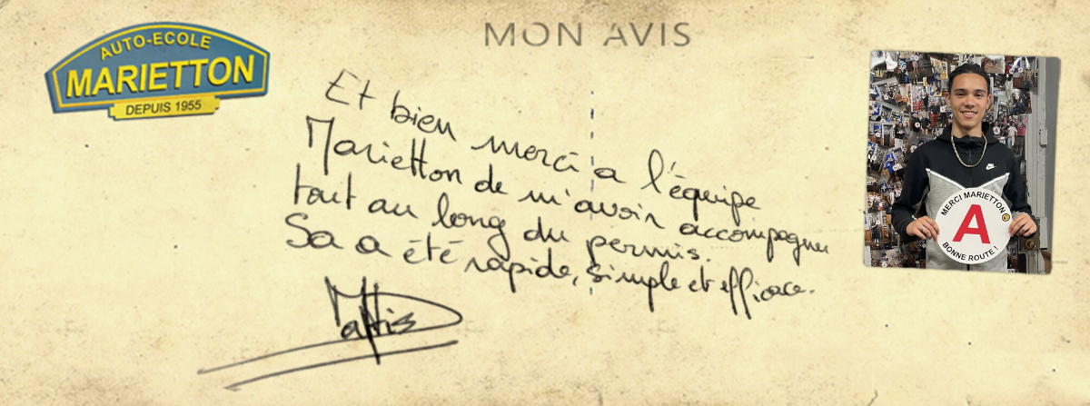 avis manuscrit de Matis