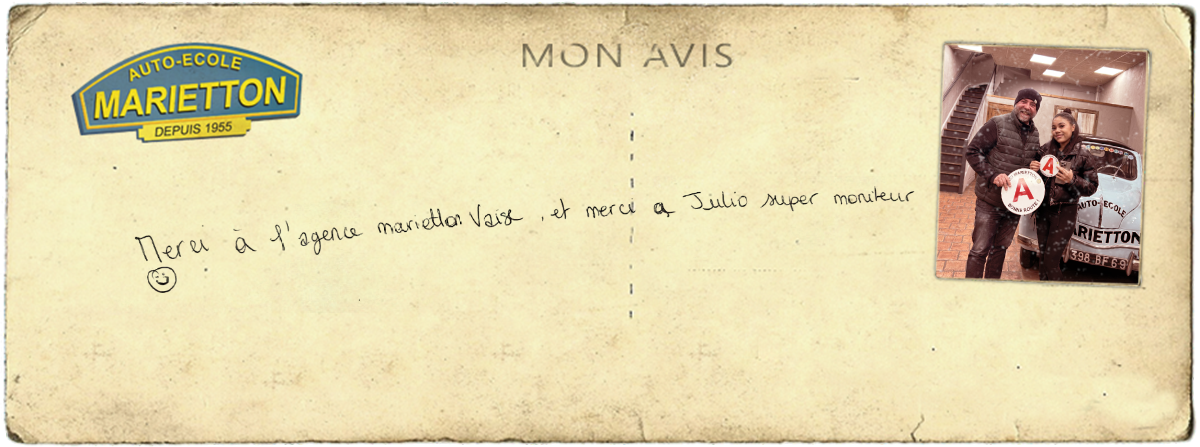 avis manuscrit de Aniston
