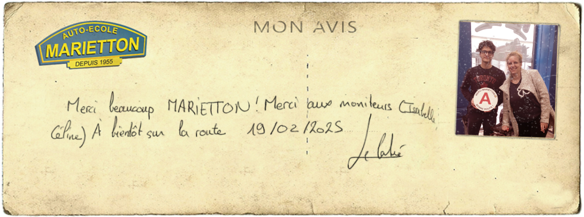 avis manuscrit de Adam