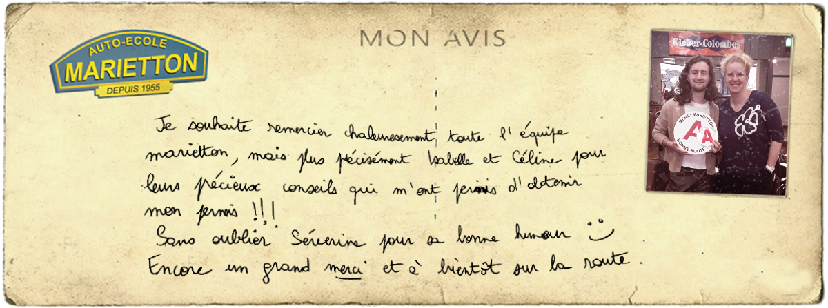 avis manuscrit de Florian