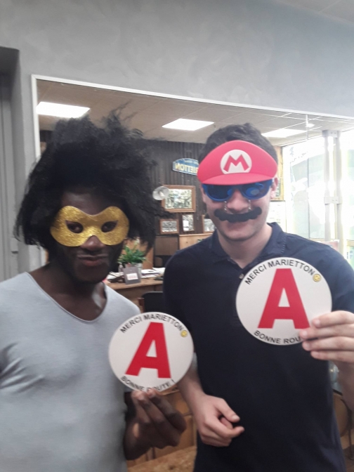 photo après réussite au permis de François-Xavier