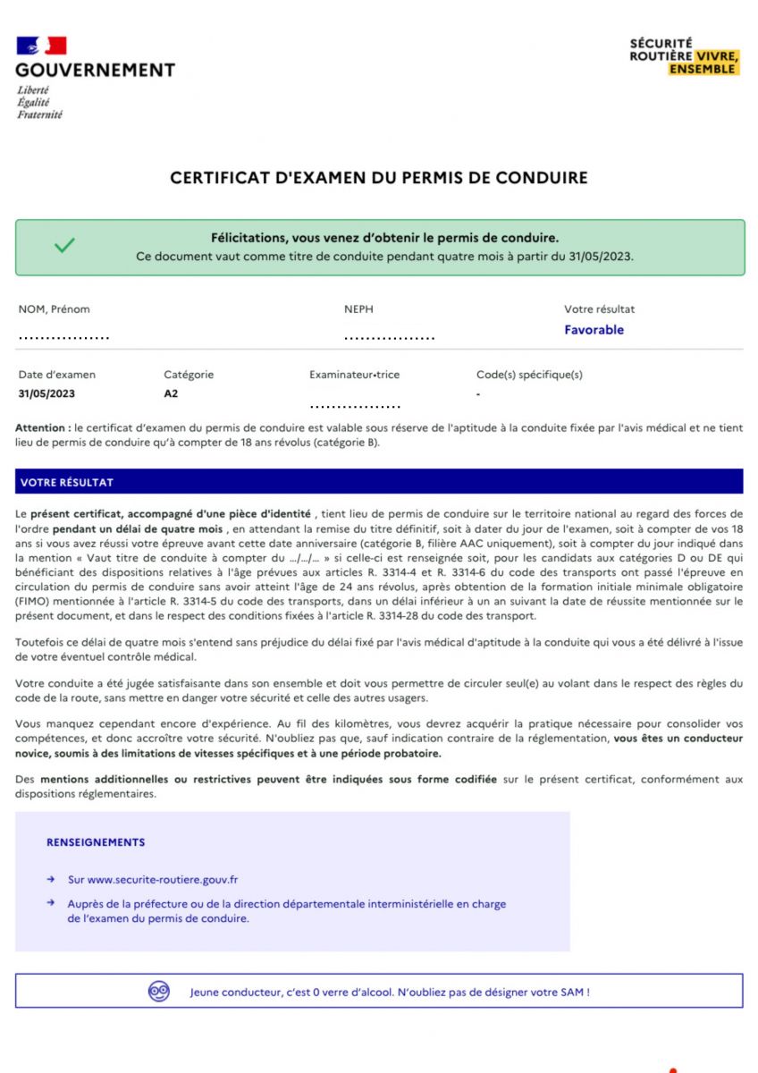 Comment récupérer son résultat de permis depuis RDV permis ?